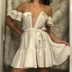 White Beige Wrap For Love & Lemons Robe